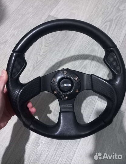 Руль momo JET 320MM black leather steering wheel