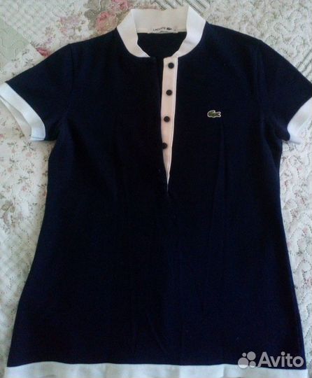 Поло Lacoste (оригинал), цвет: темно-синий