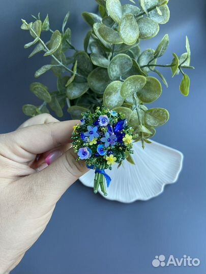Брошь цветы ручная работа