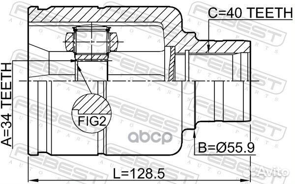 ШРУС внутренний к-кт VW Tiguan 07 2311tatrh