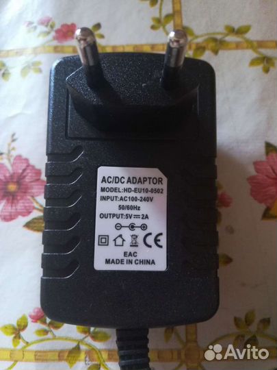 Зарядное устройство на 5V, новое, для TV приставки