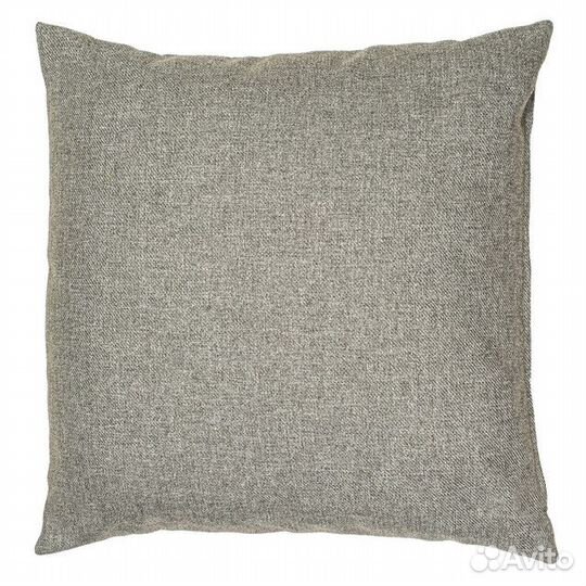 Подушка Эшли 450х450х140мм рогожка светло-серая