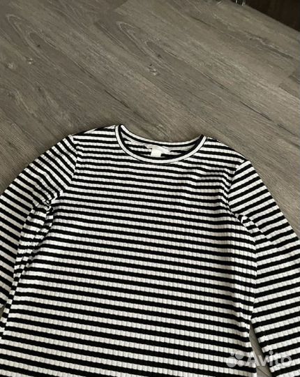 Платье H&M в рубчик в полоску