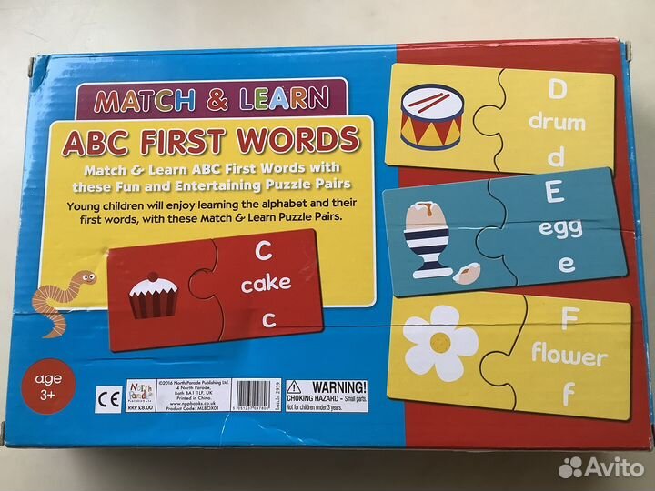 Первые английские слова Пазлы