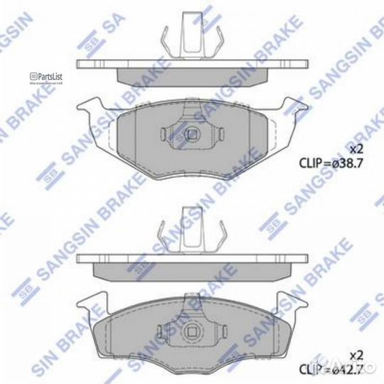 SP1857 колодки дисковые передние\ Seat Arosa, Skoda Fabia,VW Polo 1.0/1.4/TDi 94 SP1857