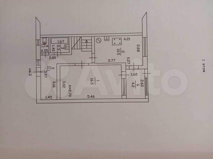 4-к. квартира, 81 м², 2/2 эт.