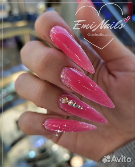 Наращивание ногтей Покрытие гель-лак