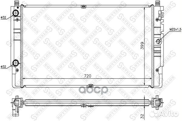 10-26422-SX радиатор системы охлаждения VW T4