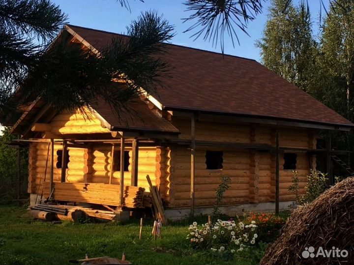 Сруб для бани из бревна