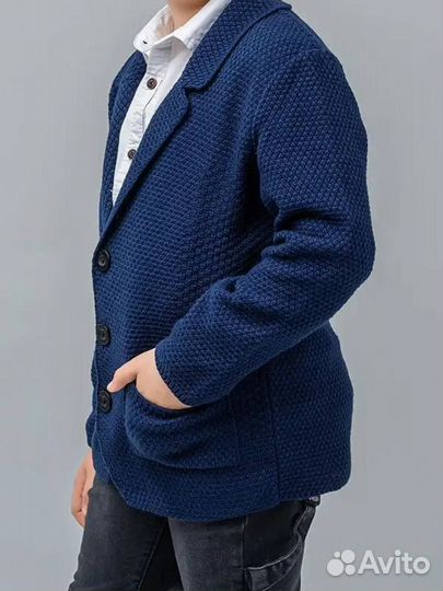 Кардиган школьный, вязанный пиджак