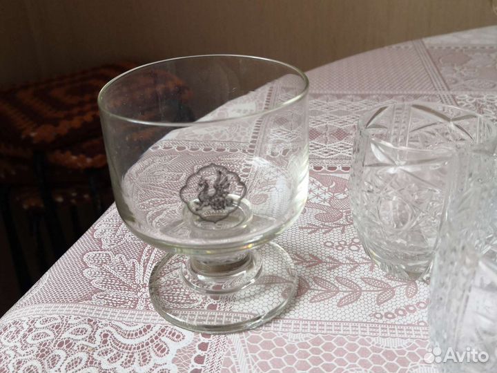 Рюмки цветное стекло, синее, розовое СССР