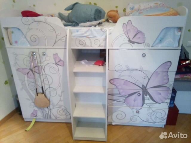 Детская кровать гардероб для девочки
