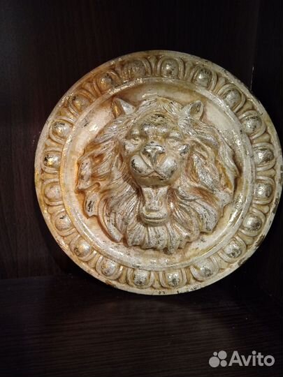 Панно Лев. Интерьерная картина. Барельеф