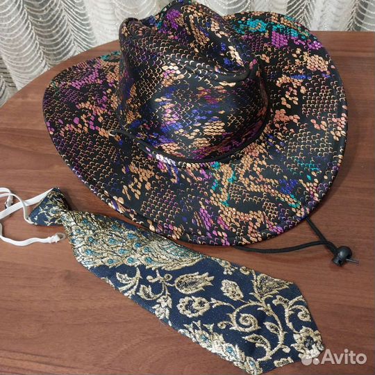 Карнавальная шляпа ковбоя галстук праздничный СССР