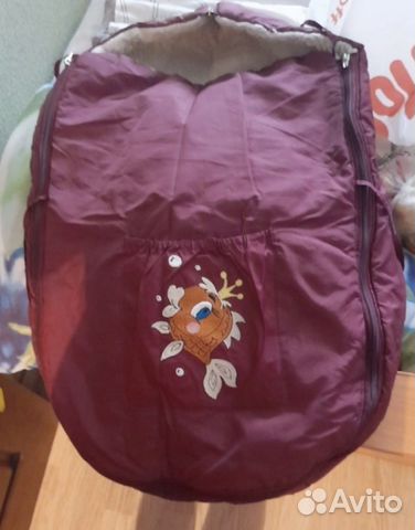 Меховой конверт в коляску овчина