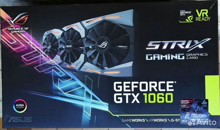 Asus ROG Strix GeForce GTX 1060 6 gb