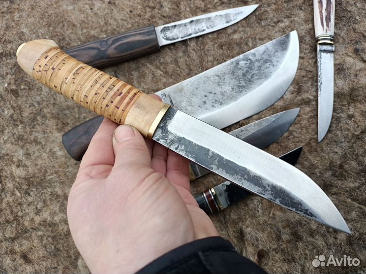 Нож с берестой