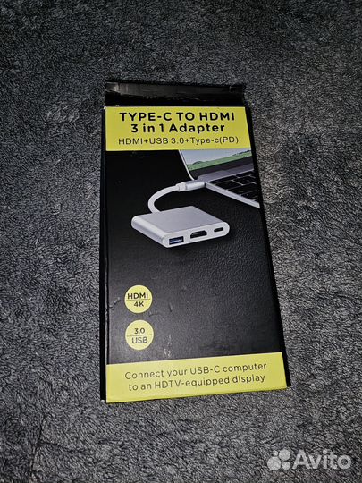 Продам переходник Type C - USB3.0,hdmi,Type C