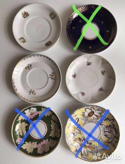 Блюдца Лфз Дулево Вербилки времен СССР