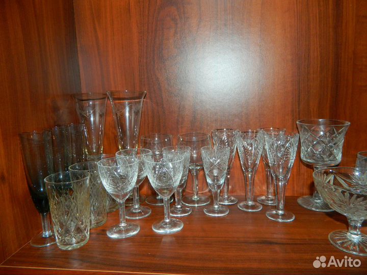 Хрустальные рюмки, фужеры СССР