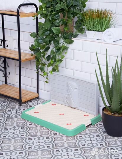 Туалет лоток для собак со стенкой под пленку