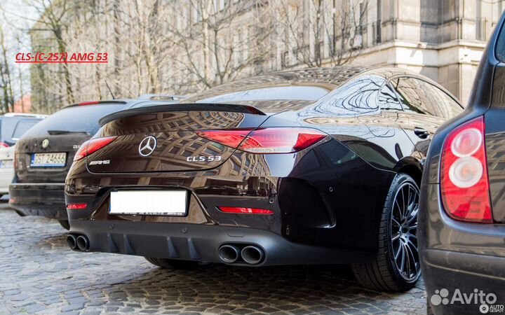 Диффузор CLS 53 AMG Mercedes C 257 хром насадки