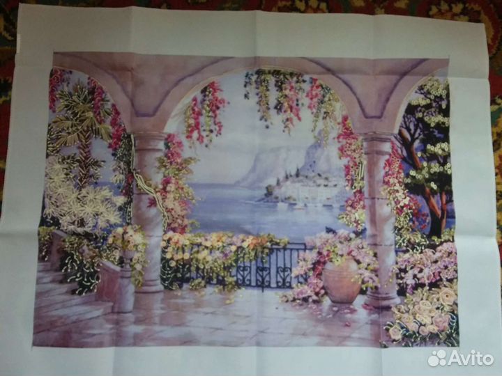 Картина вышивка лентами