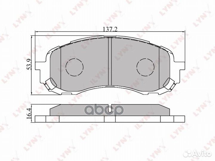 Колодки тормозные дисковые перед BD7102 LYN