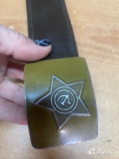 Армейский ремень с пряжкой со звездой врем