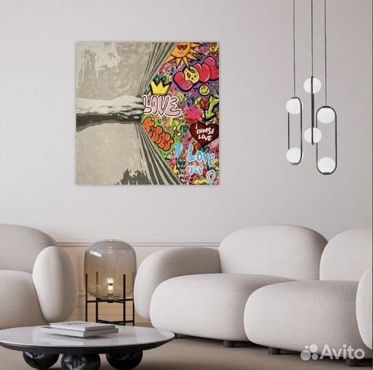 Современная большая картина Граффити Поп Арт акрил