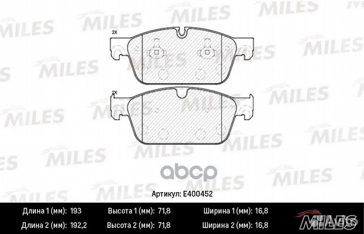 Колодки тормозные передние (Смесь Low-Metallic)