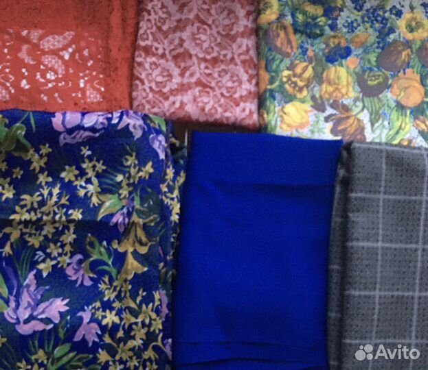 Ткани СССР: гипюр, шелк,саржа подкл., ткань