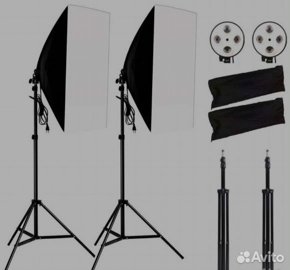 Комплект софтбоксов на 4 лампы(с лампами)