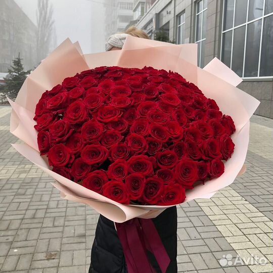 Шикарные Красные Розы в Букетах. Доставка/Самовыво