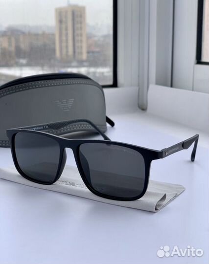 Очки emporio armani черные поляризационые