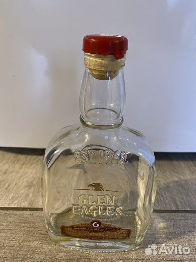 Пустая бутылка из-под виски Glen Eagles 6