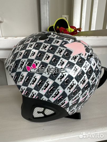 Горные лыжи детские Salomon шлем Cebe палки Volkl