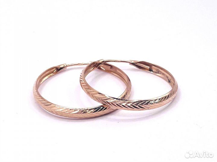 Золотые серьги конго 585 (кд23)