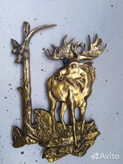 Лось литье (латунь)