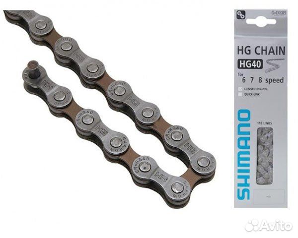 Цепь Shimano, HG40, 6/7/8 ск., 114 зв., зам. UG51