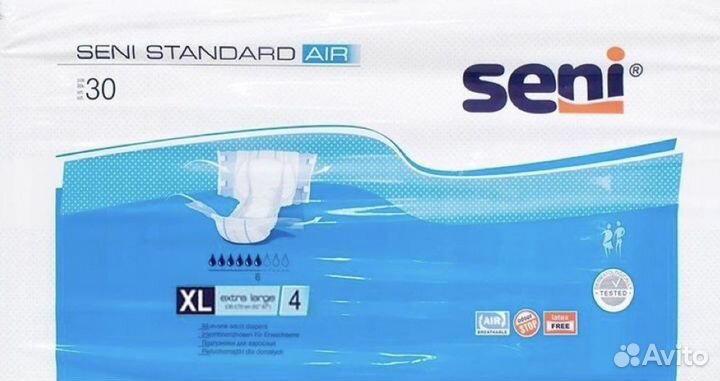 Подгузники для взрослых seni xl 4