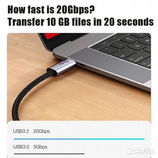 USB-C 3.1 / 3.2 Gen2x2 кабели / 20Gbps / 8K 60Hz