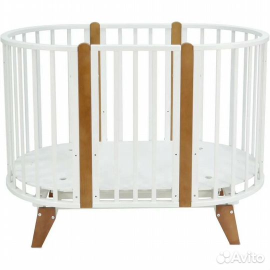 Детская овальная Кроватка-трансформер маятник