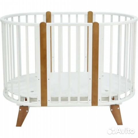 Детская овальная Кроватка-трансформер маятник