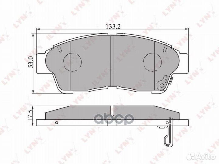 Колодки тормозные дисковые перед BD7516 LYN