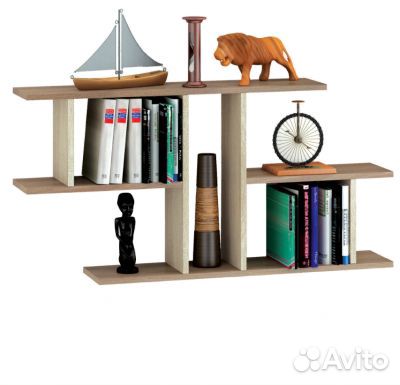 Ника-4 полка ясень шимо темный/дуб сонома (мекко в