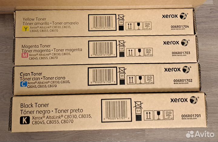 Комплект картриджей Xerox 4 шт оригинал