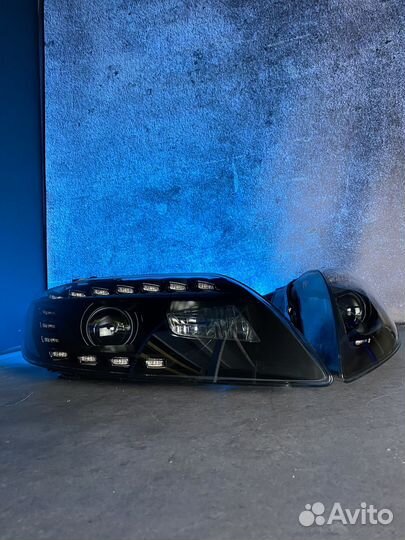Яркие Bi LED фары Audi Q7 4L рестайлинг обмен