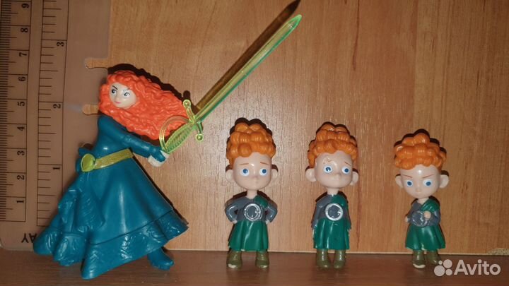 Фигурка Мерида с братиками (Храбрая сердцем)