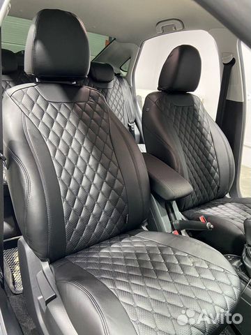 Чехлы Байрон Hyundai Elantra 6(18-20) чёрный ромб